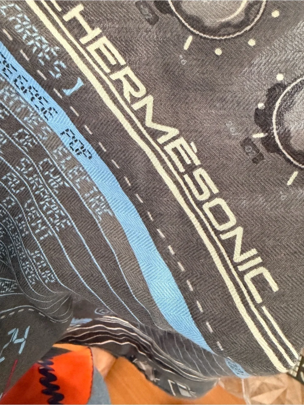 Hermes “last night” scarf designed by artist Dimitri Rybaltchenko